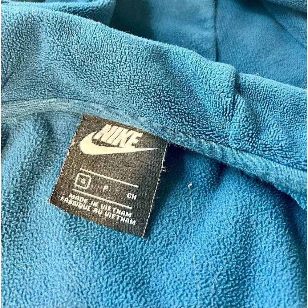 Nike Men Small Polar Fleece Windrunner Full Zip Hoodie Jacket Blue Black